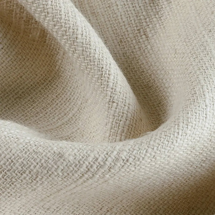 Relief Linen Texture Blackout Pleated Curtains