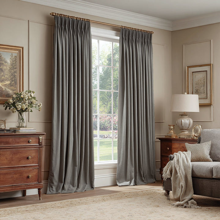 Opaque Linen Texture 100% Blackout Curtains