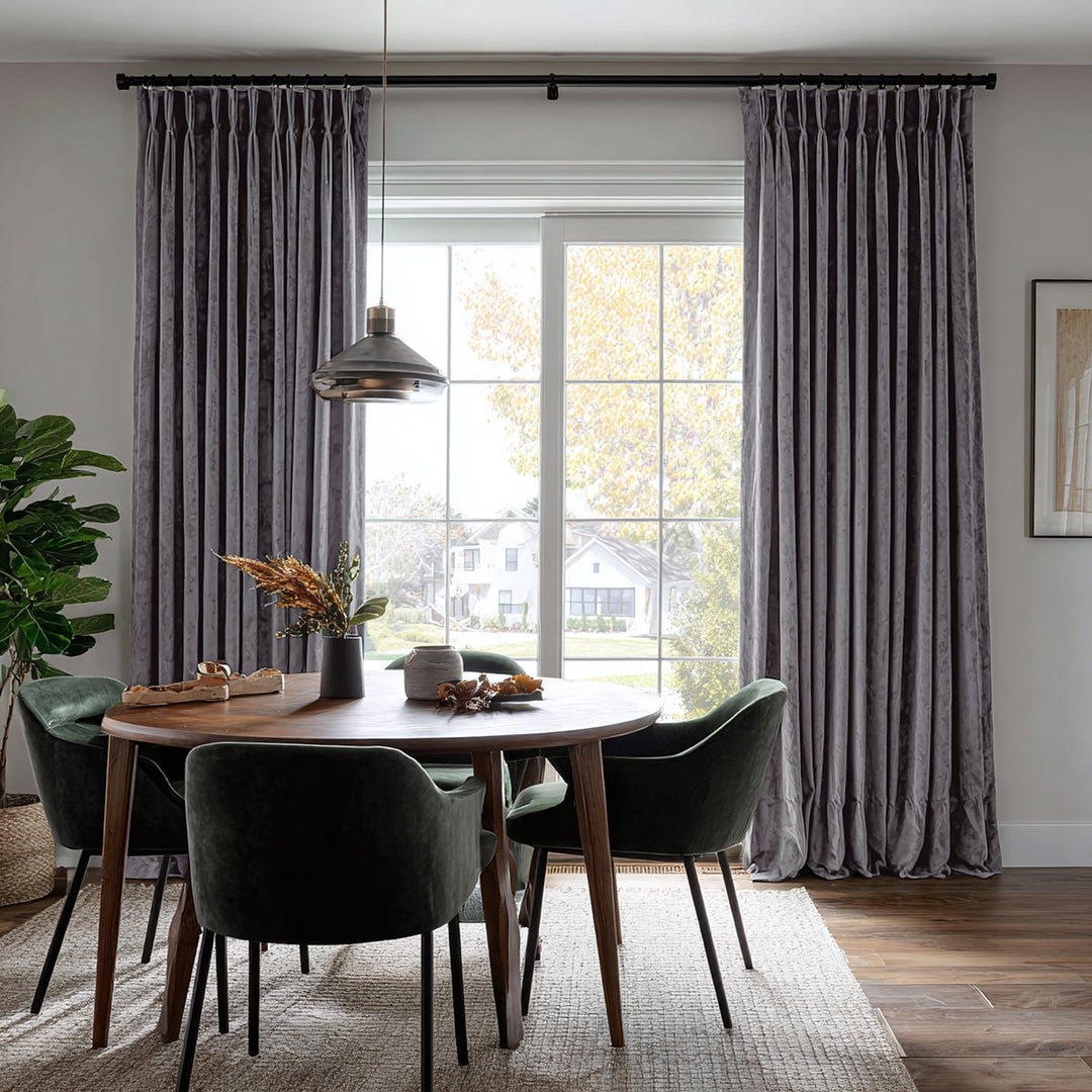 Nest Custom Velvet Thermal Curtains Pinch Pleat Grommet