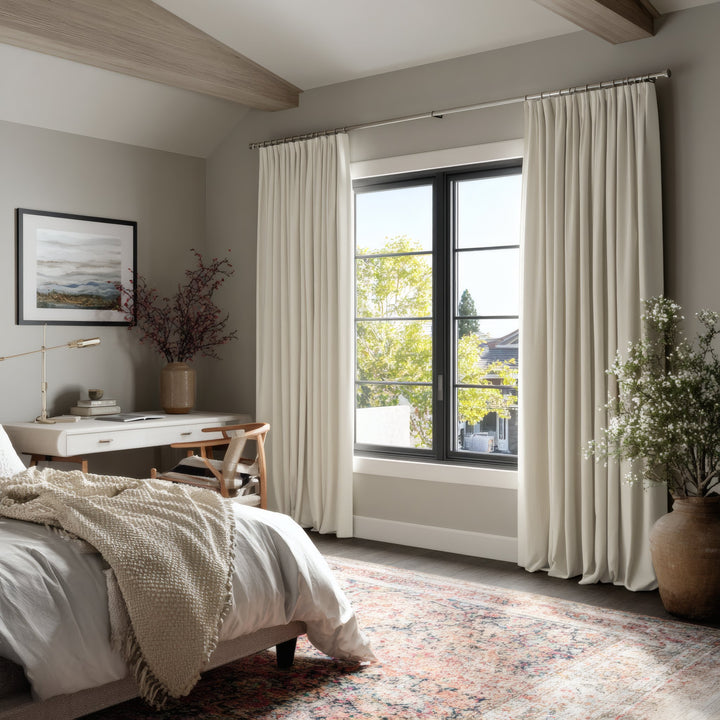 Delta Custom Diamond Textured Linen Cotton Curtains