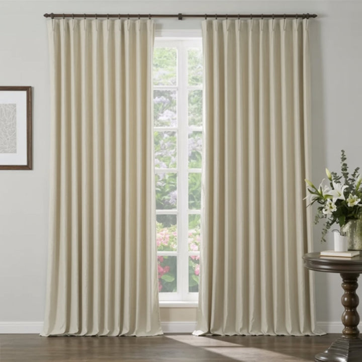 Serenity Serenity 100% Blackout Pleated Drapes Light Block Privacy Comfort