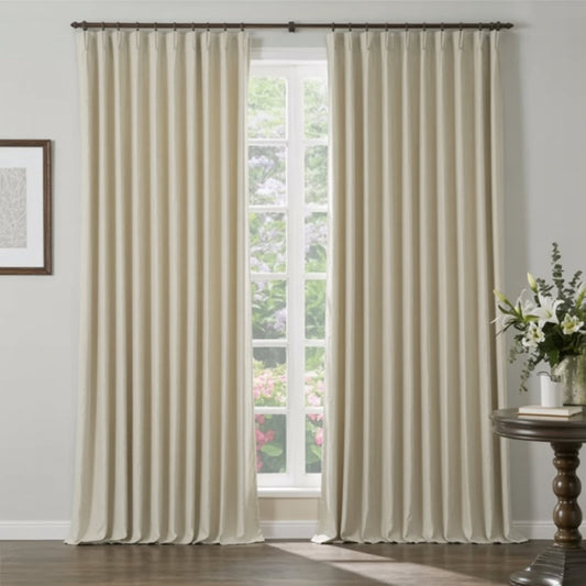 100% Blackout Pleated Drapes Light Block Privacy Comfort