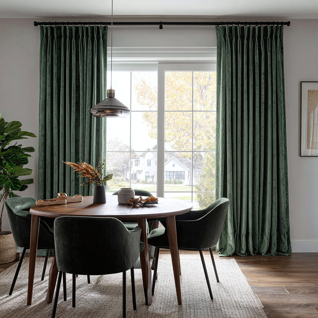Nest Custom Velvet Thermal Curtains Pinch Pleat Grommet