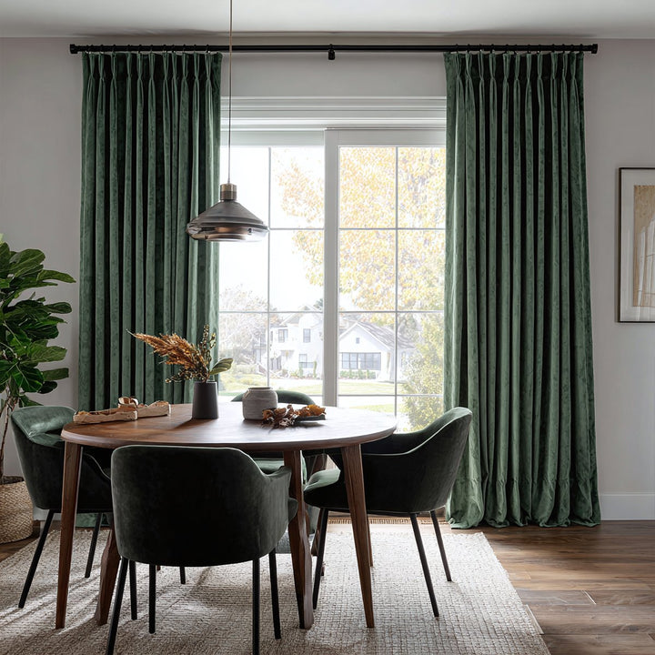 Nest Custom Velvet Thermal Curtains Pinch Pleat Grommet