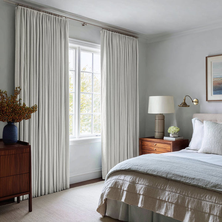 Nocturne Custom 100% Blackout Linen Curtains Pinch Pleat