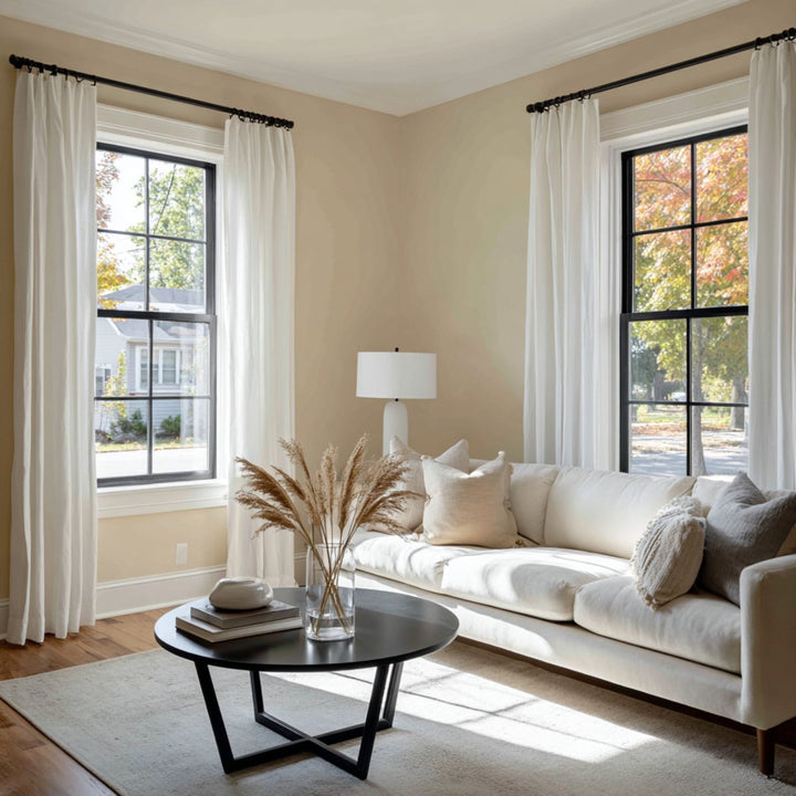 Vesper Vesper 100% Cotton Classic Pleated Curtain Plain Weave Design