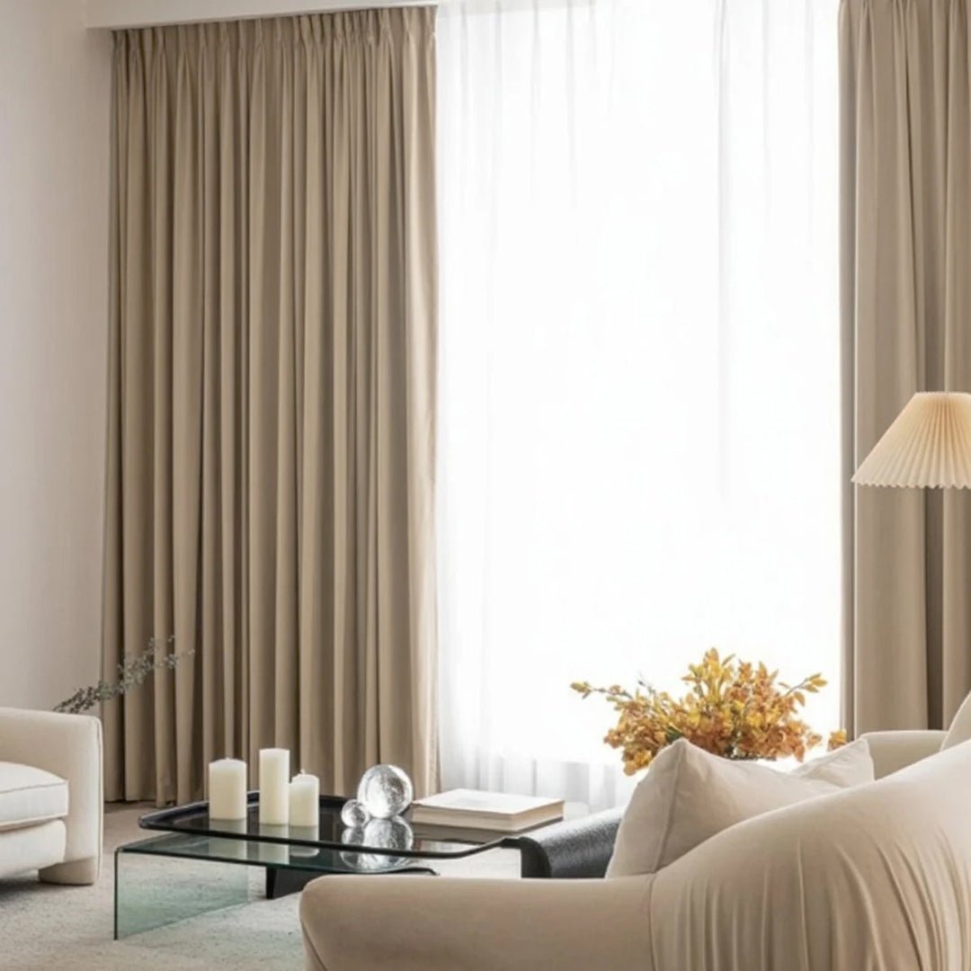 Serenity 100% Blackout Pleated Drapes Light Block Privacy Comfort Thermal Curtains
