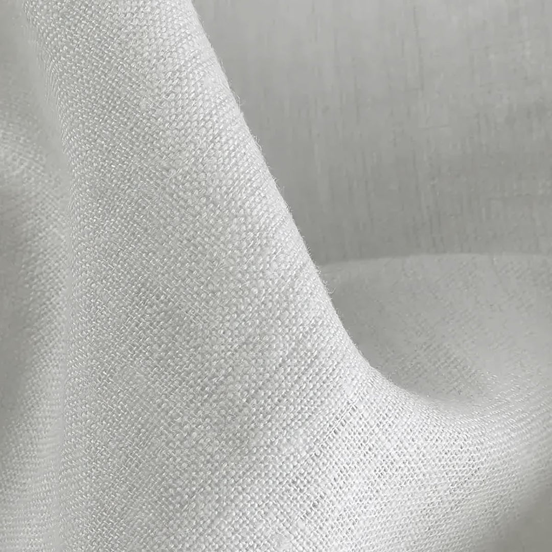 Vestige Belgian Linen Pleated Blackout Curtains For Living Room And Bedroom