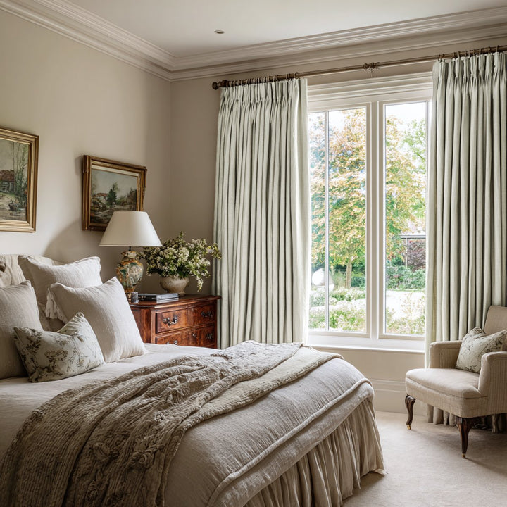 Haptic Double-Sided Textured Blackout Pleated Curtains